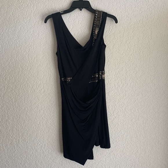 karen millen black studded dress